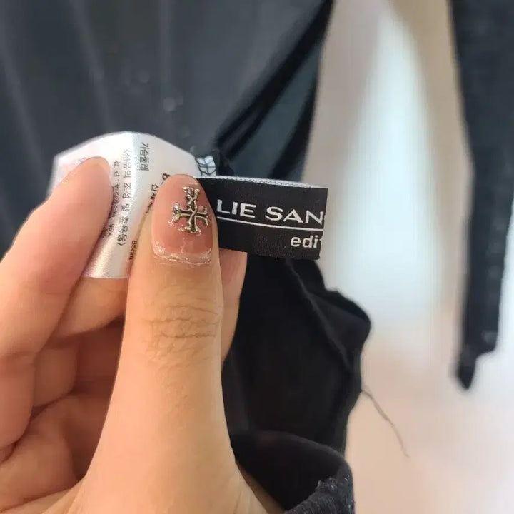 [BUNJANG] LIE SANGBONG Black Lace Sleeve Top / LIE SANGBONG 블랙 슬리브