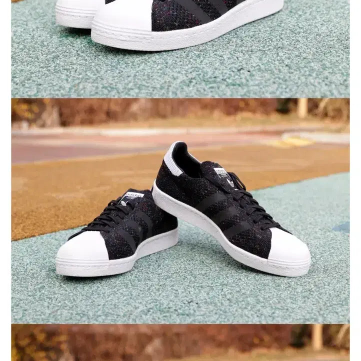 [BUNJANG] Adidas Superstar Knit Black Sneakers / 새상품 아디다스 슈퍼스타 니트 블랙 스니커즈 220 사이즈 실 225