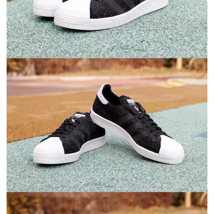 [BUNJANG] Adidas Superstar Knit Black Sneakers / 새상품 아디다스 슈퍼스타 니트 블랙 스니커즈 220 사이즈 실 225