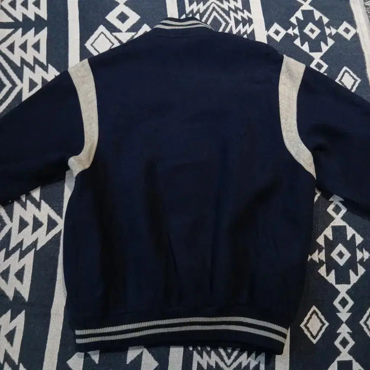 [BUNJANG] Vintage 90s Varsity Jacket / 빈티지 90s JP 네이비 그레이 배색 올드스쿨 모직 울블렌드 바시티자켓