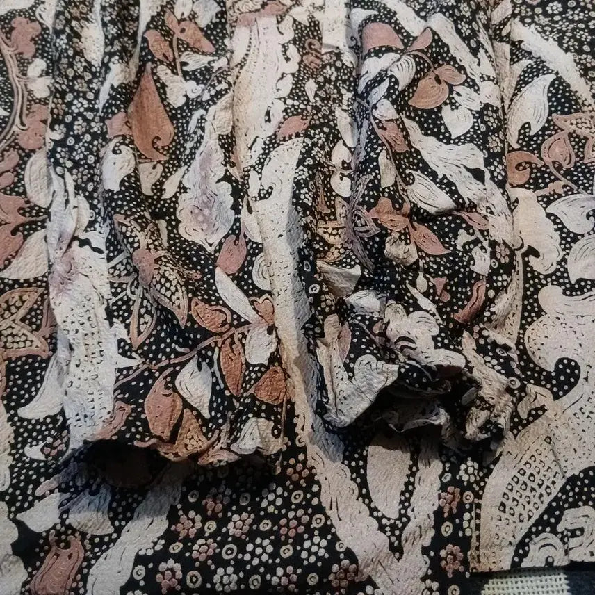 [BUNJANG] Giorgio Armani Floral Pattern Wrap Blouse / 조르지오 아르마니 핑크 멀티컬러 플라워 플로랄패턴 원버튼 브이넥 랩 블라
