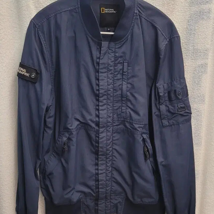 [BUNJANG] National Geographic Blouson Jacket Navy / 내셔널지오그래픽 블루종 점퍼 네이비