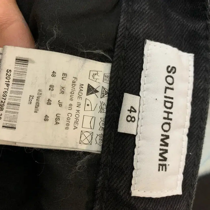 [BUNJANG] Solid Homme Black Denim Jeans / 솔리드옴므 블랙 데님