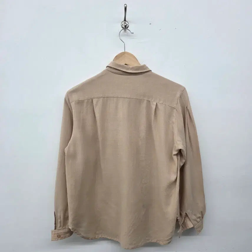 [BUNJANG] Daks Beige Shirt with Check Tie (Women&