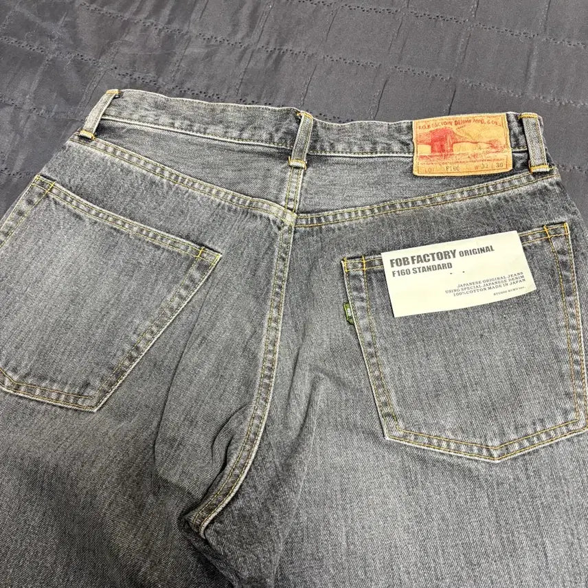 [SOLD OUT] [새제품] FOB factory 셀비지 그레이 워싱데님 32/30
