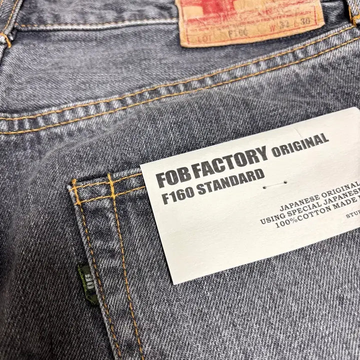 [SOLD OUT] [새제품] FOB factory 셀비지 그레이 워싱데님 32/30