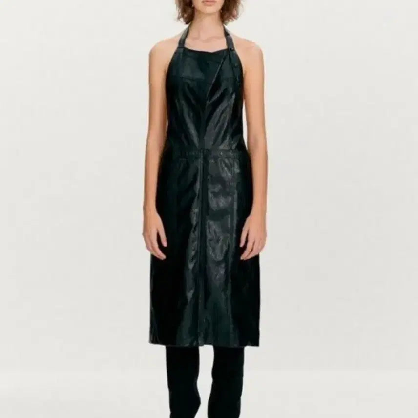 [BUNJANG] TheOpenProduct Leather Halterneck Dress / 오픈와이와이 더오픈프로덕트 레더 홀터넥 원피스 오픈YY