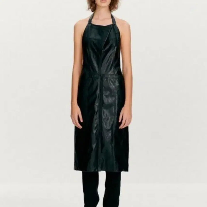 [BUNJANG] TheOpenProduct Leather Halterneck Dress / 오픈와이와이 더오픈프로덕트 레더 홀터넥 원피스 오픈YY