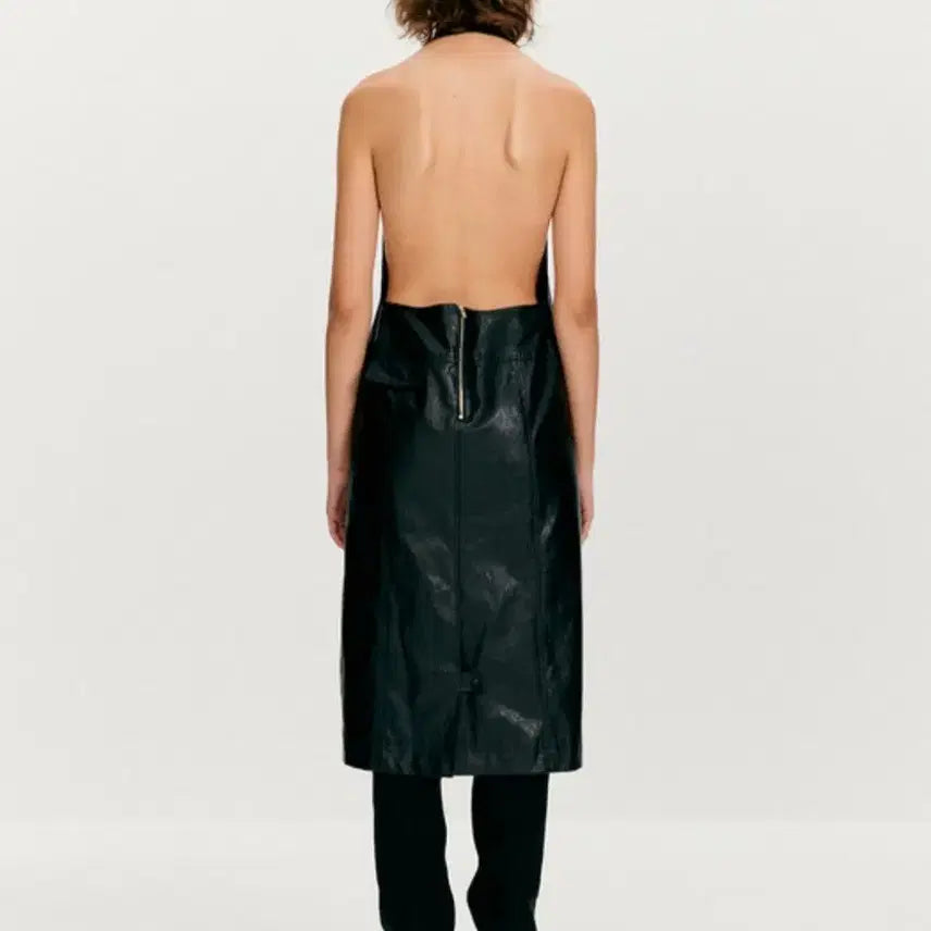 [BUNJANG] TheOpenProduct Leather Halterneck Dress / 오픈와이와이 더오픈프로덕트 레더 홀터넥 원피스 오픈YY