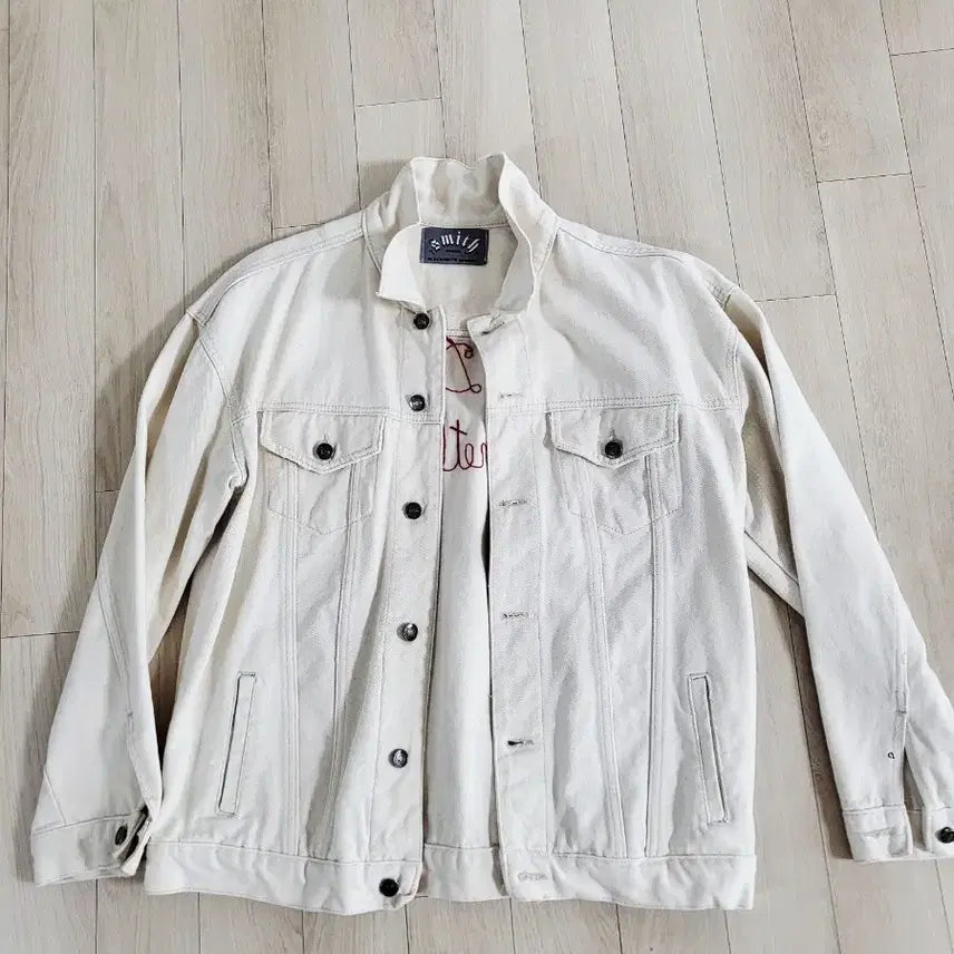 [BUNJANG] Smith Ivory Denim Jacket / smith 아우터 아이보리 데님 자켓
