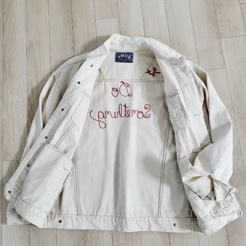 [BUNJANG] Smith Ivory Denim Jacket / smith 아우터 아이보리 데님 자켓