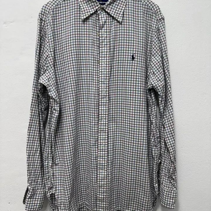[BUNJANG] Polo Pink Green Check Shirt / 폴로 핑크 그린 체크 셔츠