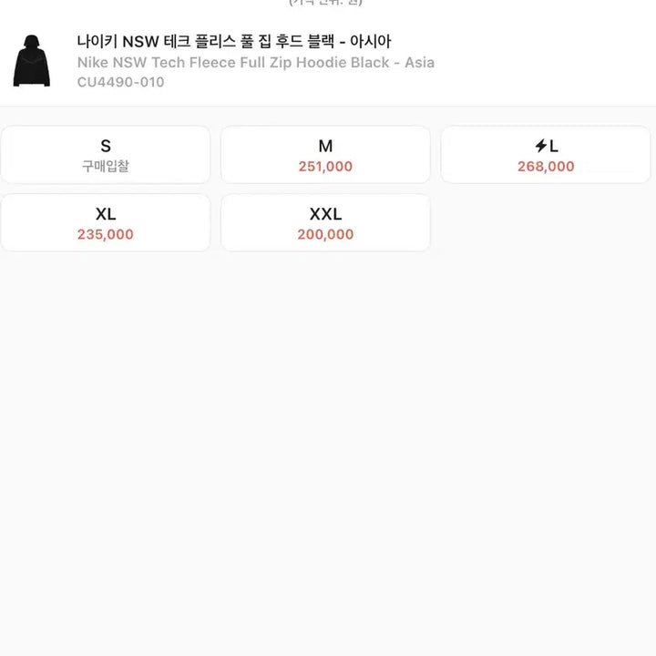 [BUNJANG] Nike NSW Tech Fleece Black Hoodie Zip-up / 나이키 NSW 테크 플리스 블랙 후드집업