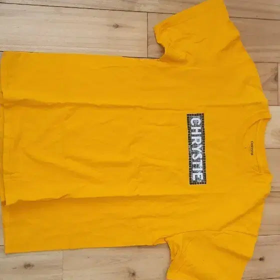 [BUNJANG] CHRYSTIE Yellow Short Sleeve T-shirt / CHRYSTIE 반팔 티셔츠 옐로우