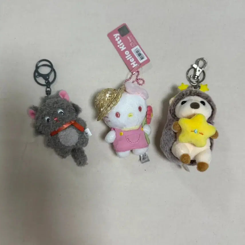 [BUNJANG] Capybara, Kitty, Cat, Hedgehog Plush Keyrings / 카피바라 동전지갑, 키티,고양이,별고슴도치 인형 키링