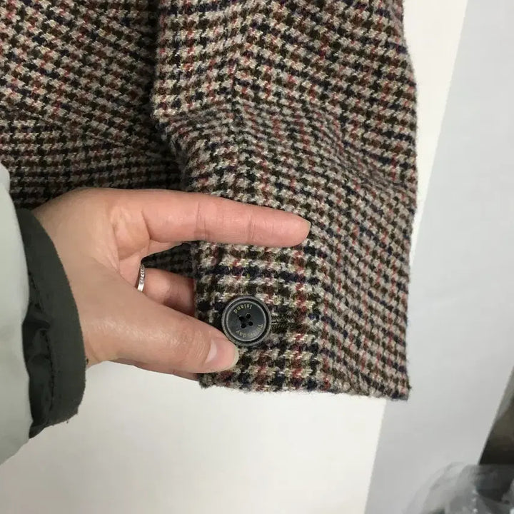 [SOLD OUT] 써스데이아일랜드 하이넥 체크 코트 M