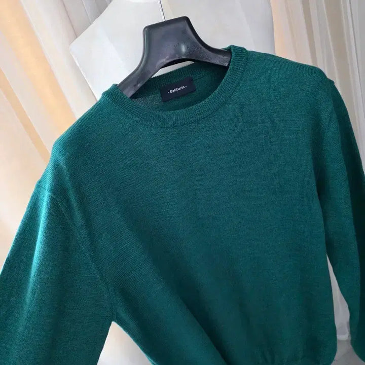 [BUNJANG] Balibaris Round Neck Knit Green Men&