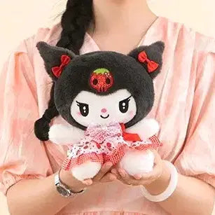 [BUNJANG] Kuromi Red Ribbon Dress Plush Doll 23cm / [새상품/바로발송] 쿠로미 레드 리본 드레스 인형 봉제인형 방꾸 23cm