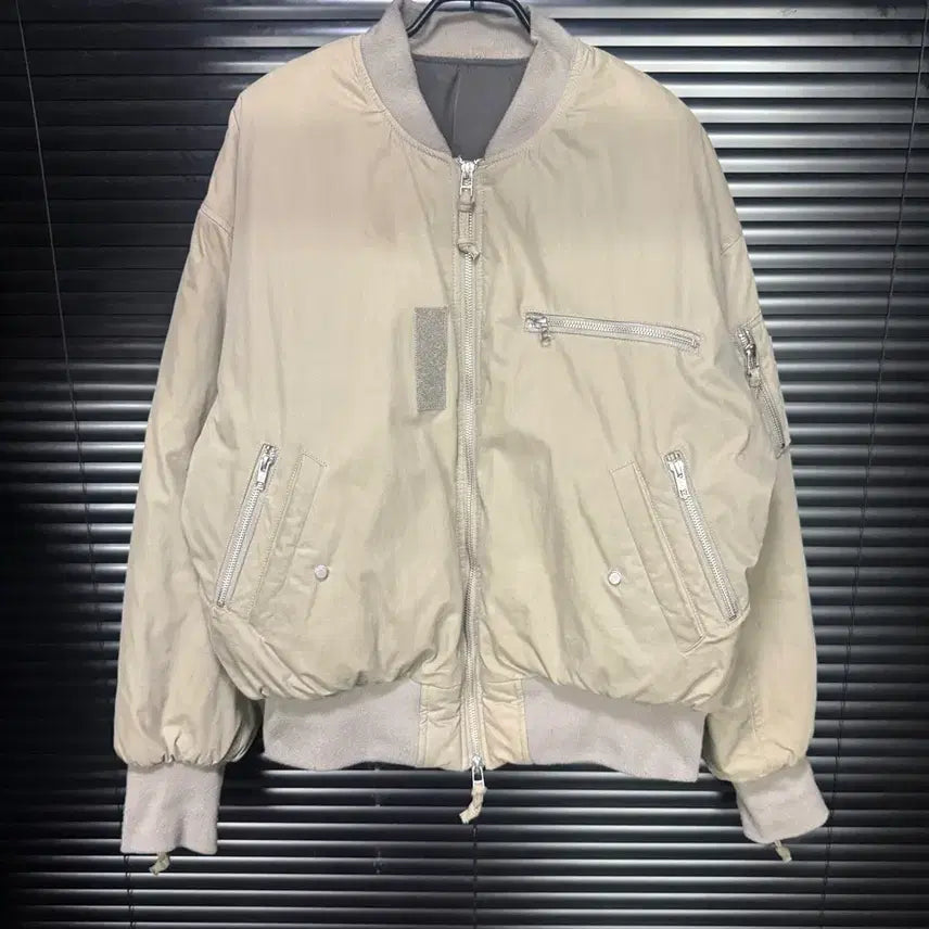 [BUNJANG] Grails Reversible MA-1 Bomber Jacket / 그레일즈 양면 리버시블 ma-1 항공 점퍼 코튼 워시드 지퍼 봄버 블루종