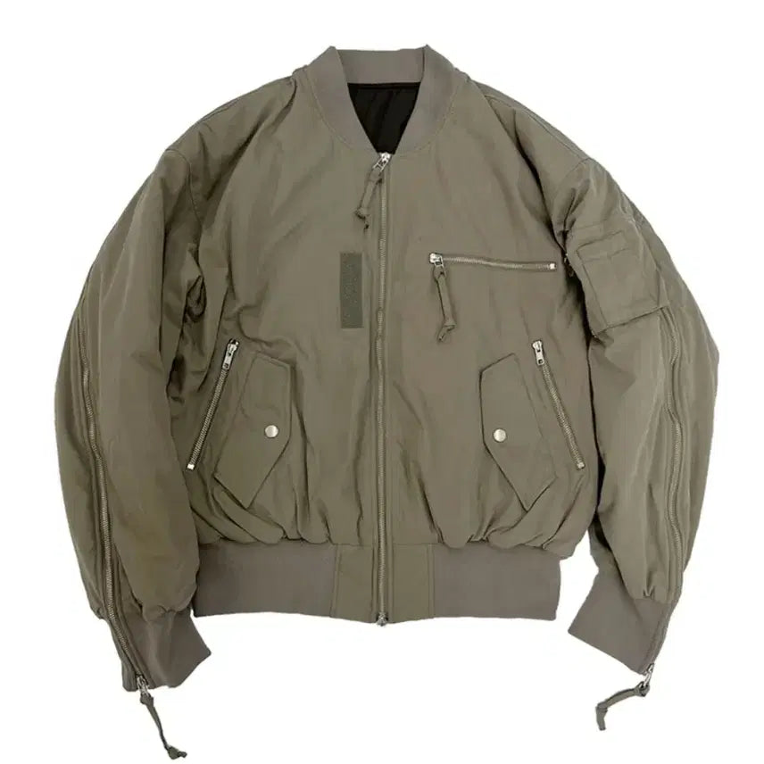[BUNJANG] Grails Reversible MA-1 Bomber Jacket / 그레일즈 양면 리버시블 ma-1 항공 점퍼 코튼 워시드 지퍼 봄버 블루종