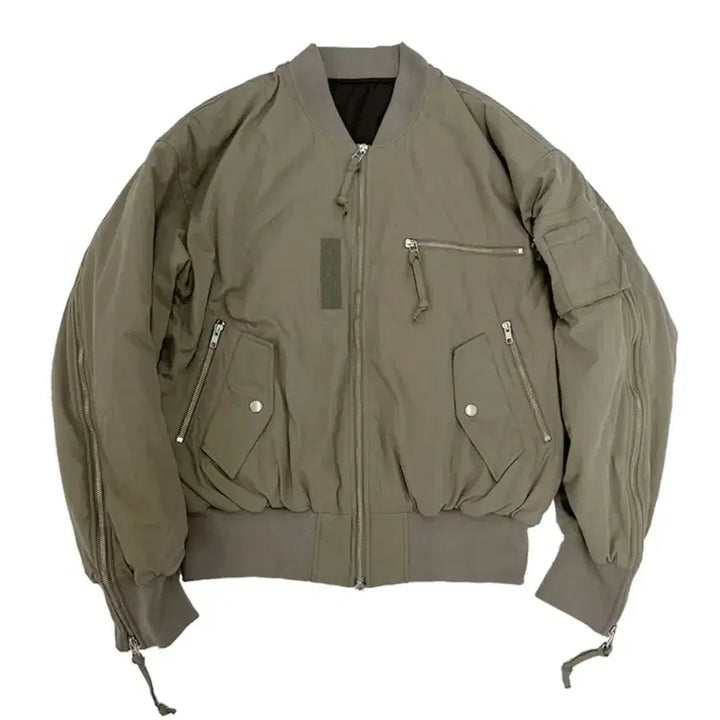 [BUNJANG] Grails Reversible MA-1 Bomber Jacket / 그레일즈 양면 리버시블 ma-1 항공 점퍼 코튼 워시드 지퍼 봄버 블루종