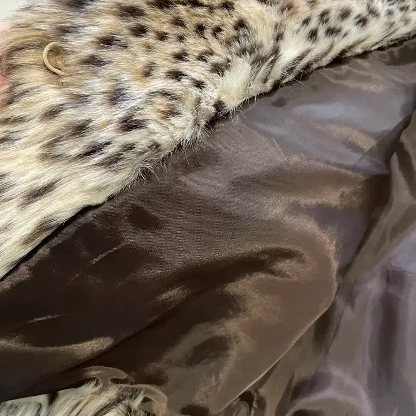 [BUNJANG] Leopard Print Faux Fur Jacket / 레오파드 퍼 자켓 코트