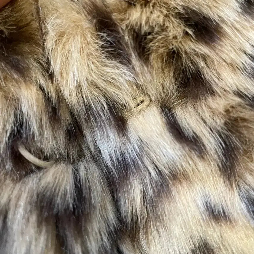 [BUNJANG] Leopard Print Faux Fur Jacket / 레오파드 퍼 자켓 코트