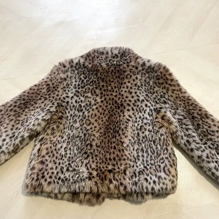 [BUNJANG] Leopard Print Faux Fur Jacket / 레오파드 퍼 자켓 코트
