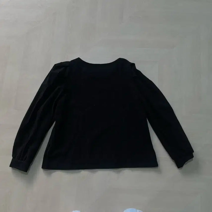 [BUNJANG] Black Long Sleeve Puff Sleeve Blouse / 블랙 긴팔 퍼프 소매 블라우스