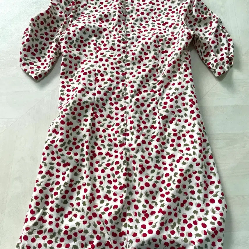 [BUNJANG] Cherry Pattern Mini Dress / 체리 패턴 미니 원피스