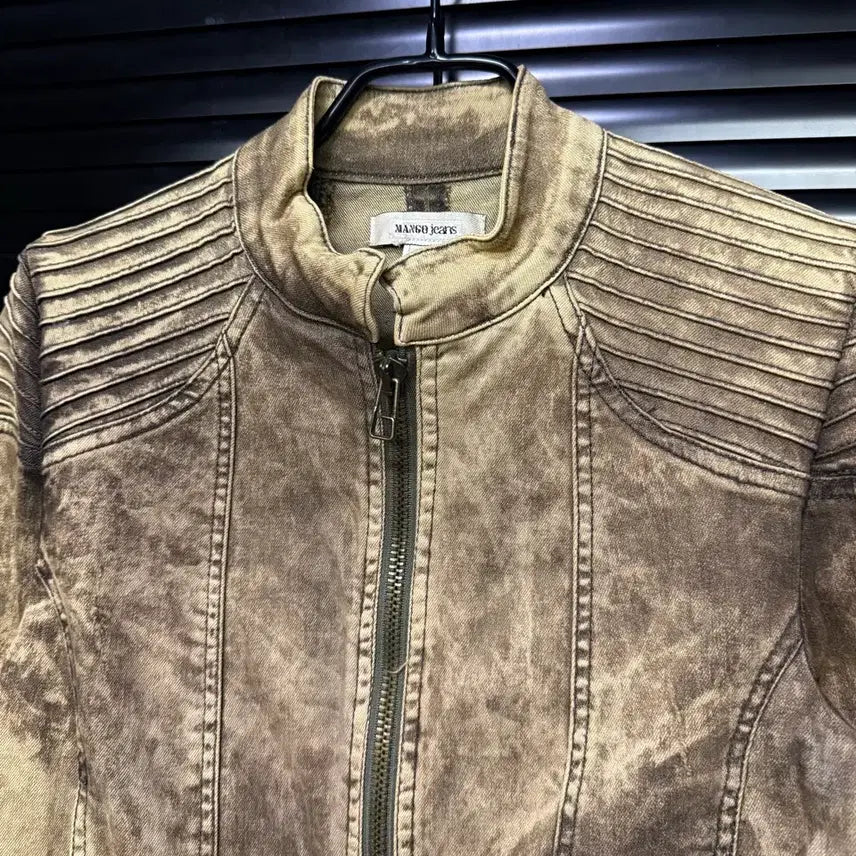 [BUNJANG] Mango Jeans Biker Washed Denim Crop Jacket / 망고 진스 바이커 워싱 데님 라이더 크롭 자켓 펑크 락시크 갸루 로리걸