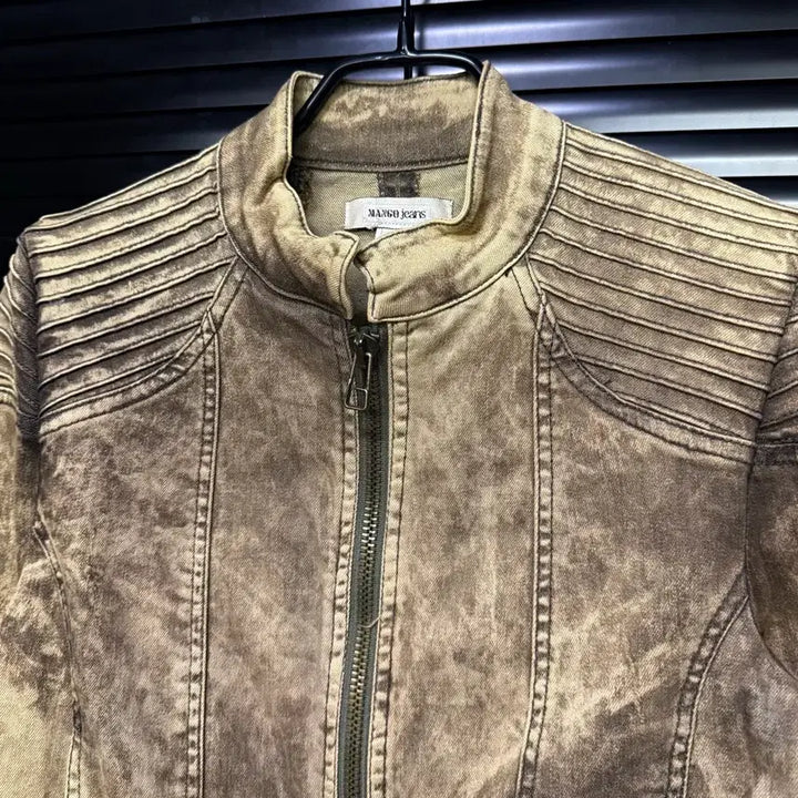 [BUNJANG] Mango Jeans Biker Washed Denim Crop Jacket / 망고 진스 바이커 워싱 데님 라이더 크롭 자켓 펑크 락시크 갸루 로리걸