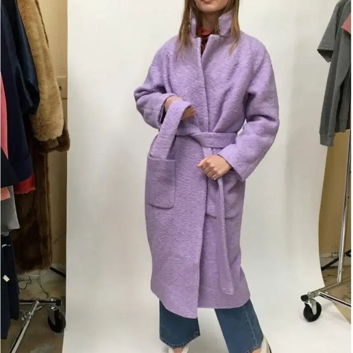 [BUNJANG] GANNI Lavender Coat / 가니 GANNI 라벤더 코트