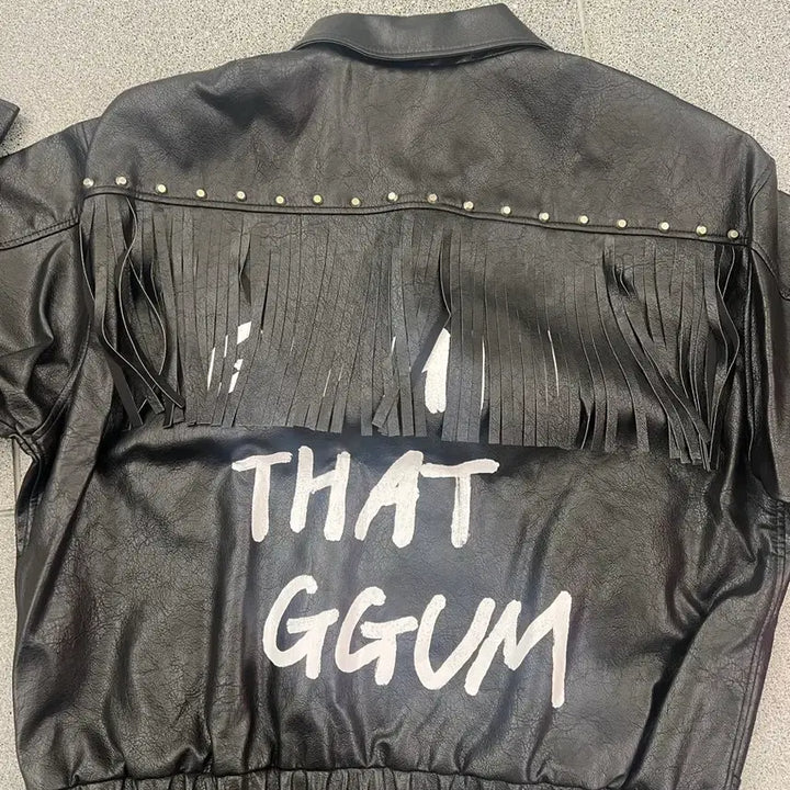 [BUNJANG] GGUM X DEINET Fringe Black Jacket / GGUM X DEINET 프린지 블랙 자켓