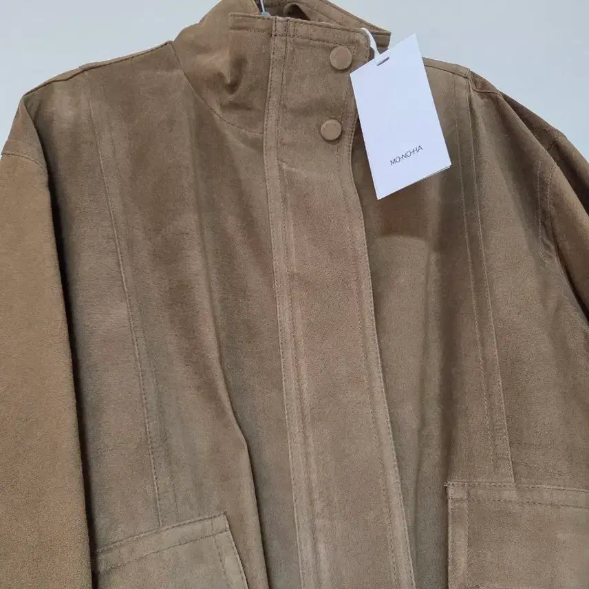 [BUNJANG] Monoha Suede High Neck Jumper Camel / (새상품) 모노하 스웨이드 하이넥 점퍼 카멜