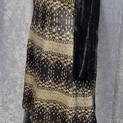 [BUNJANG] P·É·P·É Vintage Velvet Layered Long Dress / 희귀/빈티지] 90s 레트로 무드 페페 벨벳 레이어드 롱 원피스