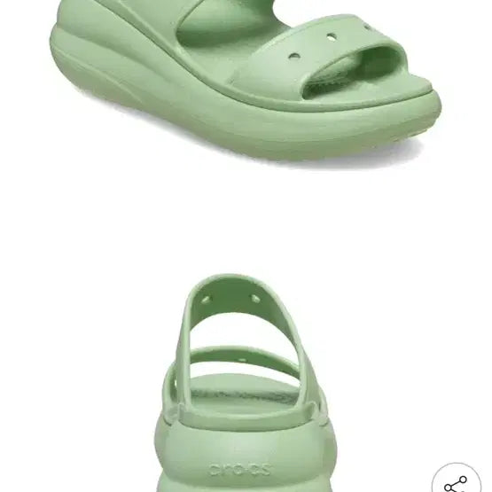 [BUNJANG] Crocs Fusion Platform Mint Sandals / 새상품.크록스 이지온 플랫폼 키높이 민트 슬리퍼 220 225가능