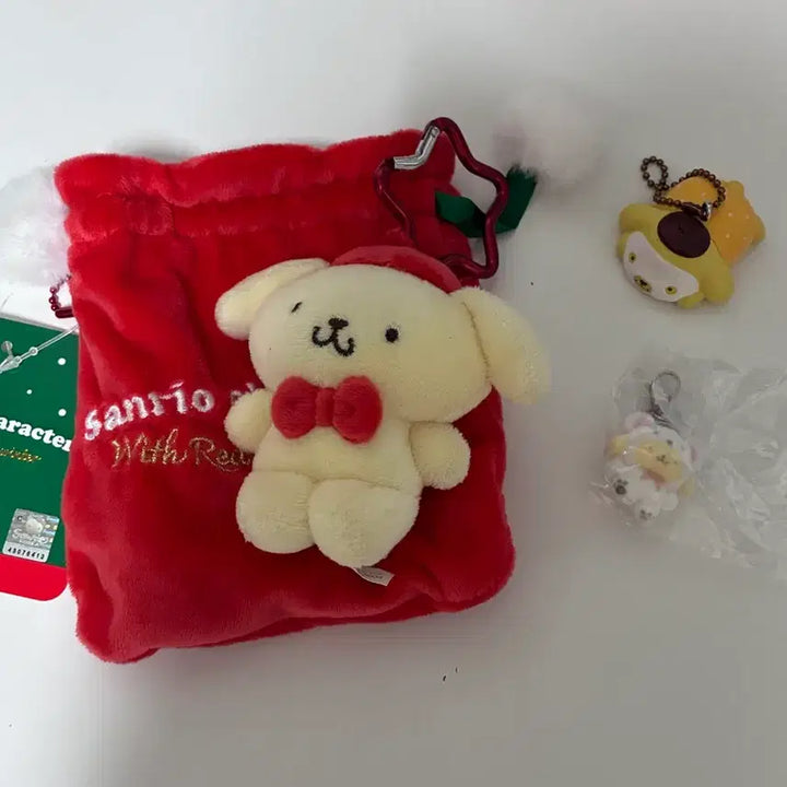 [BUNJANG] Sanrio Pompompurin Christmas Random Keyring Bundle Set / 폼폼푸린 크리스마스 랜덤키링 +가챠 세트 일괄