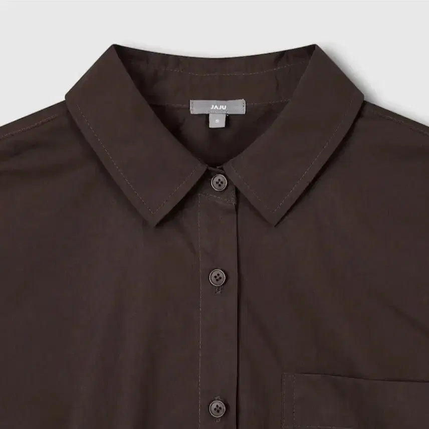 [BUNJANG] JAJU Brown Cotton Shirt / JAJU 브라운 면 셔츠(새상품)