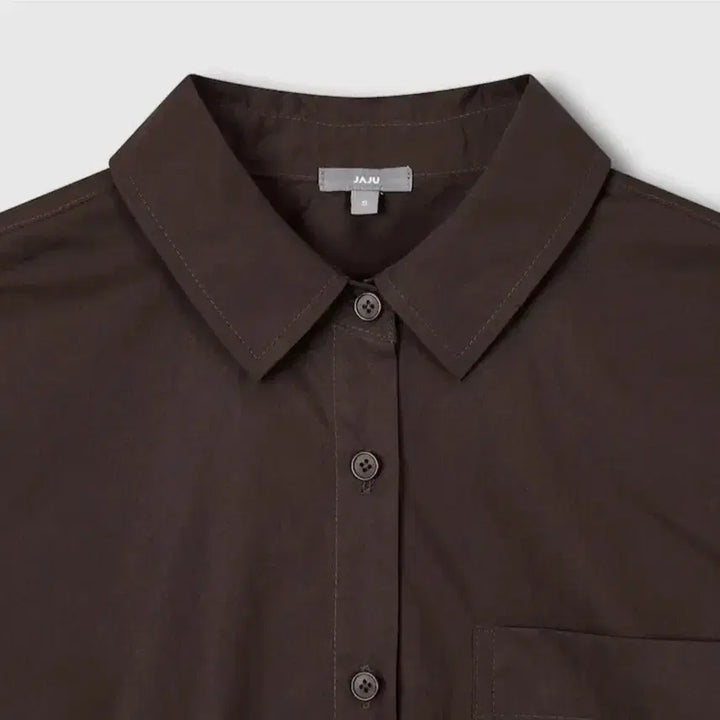 [BUNJANG] JAJU Brown Cotton Shirt / JAJU 브라운 면 셔츠(새상품)