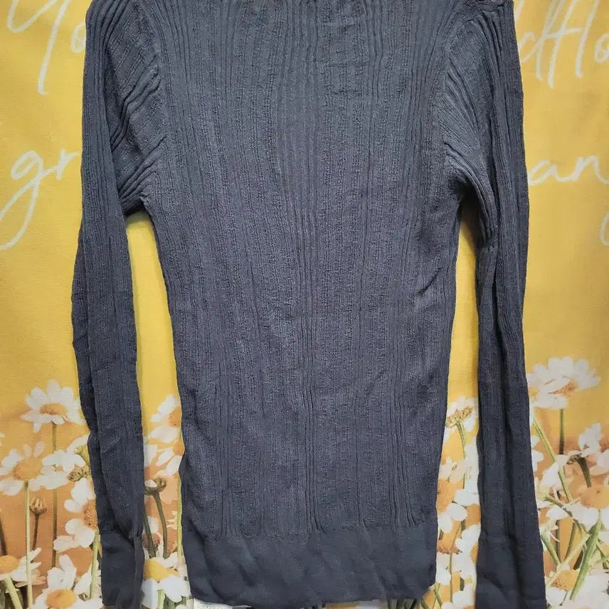 [BUNJANG] EDITED Charcoal Tone Long Sleeve Knit T-Shirt Size 85S / 미사용/EDITED 챠콜 톤 긴팔 니트티 85S