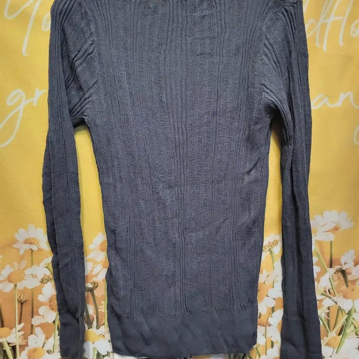 [BUNJANG] EDITED Charcoal Tone Long Sleeve Knit T-Shirt Size 85S / 미사용/EDITED 챠콜 톤 긴팔 니트티 85S