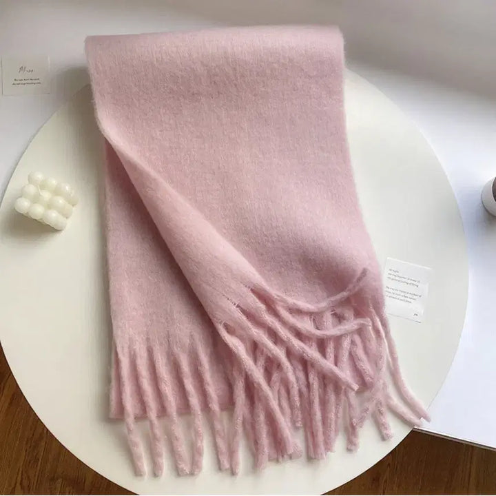 [BUNJANG] Muji Thick Big Muffler Scarf Pink / 무지 도톰 빅 머플러 목도리 핑크
