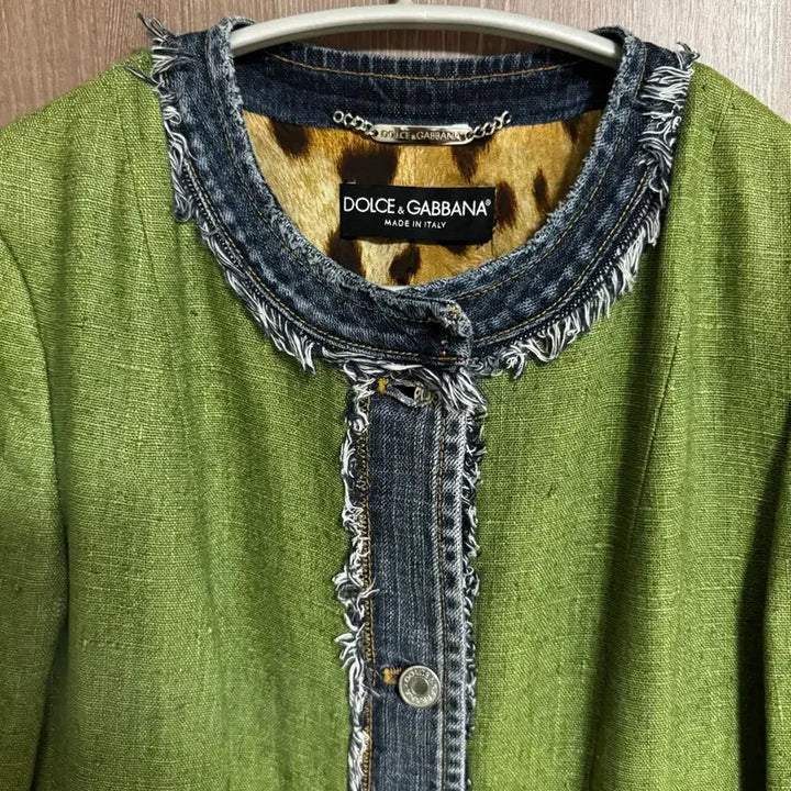 [BUNJANG] Dolce &amp; Gabbana Tweed Jacket with Leopard Lining / 돌체앤가바나 트위드 자켓