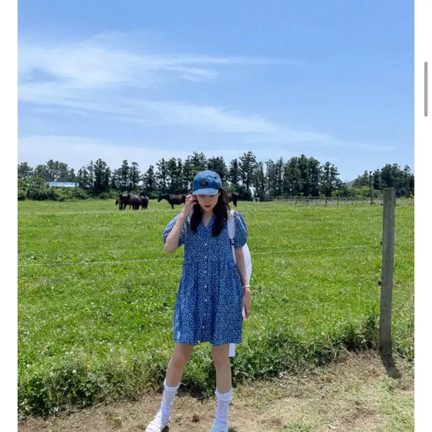 [BUNJANG] Springcomma Floral Dress / 스프링콤마 플라워 원피스