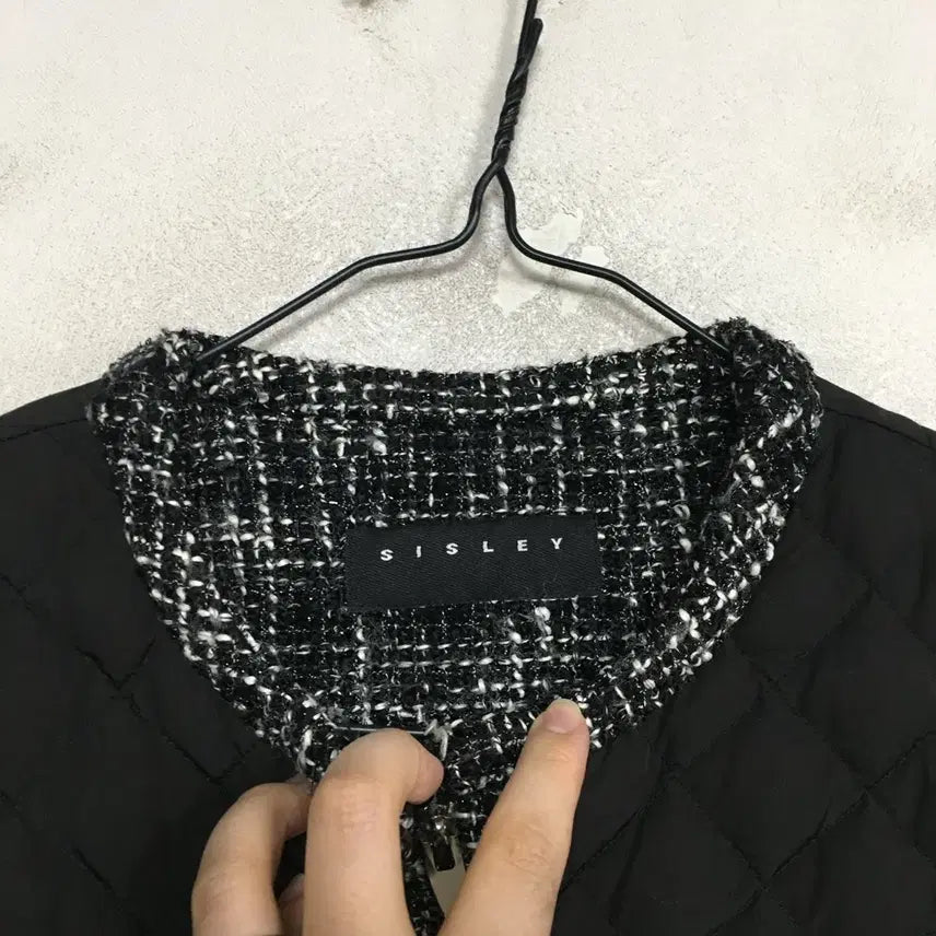 [SOLD OUT] SISLEY 시슬리 트위드 퀼팅 패딩 90