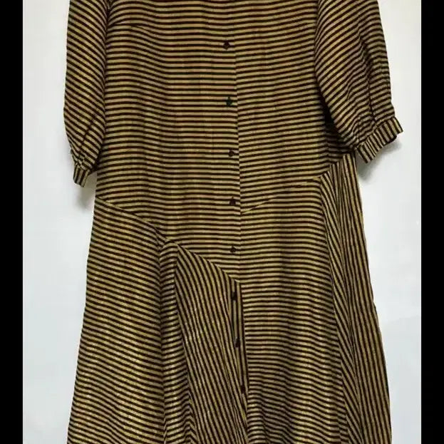 [BUNJANG] Black Striped Shirt Dress / 스트라이프 셔츠형 원피스