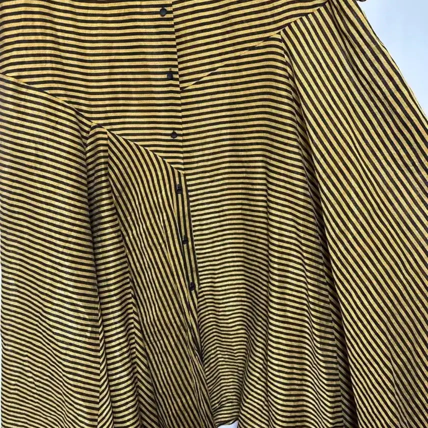 [BUNJANG] Black Striped Shirt Dress / 스트라이프 셔츠형 원피스
