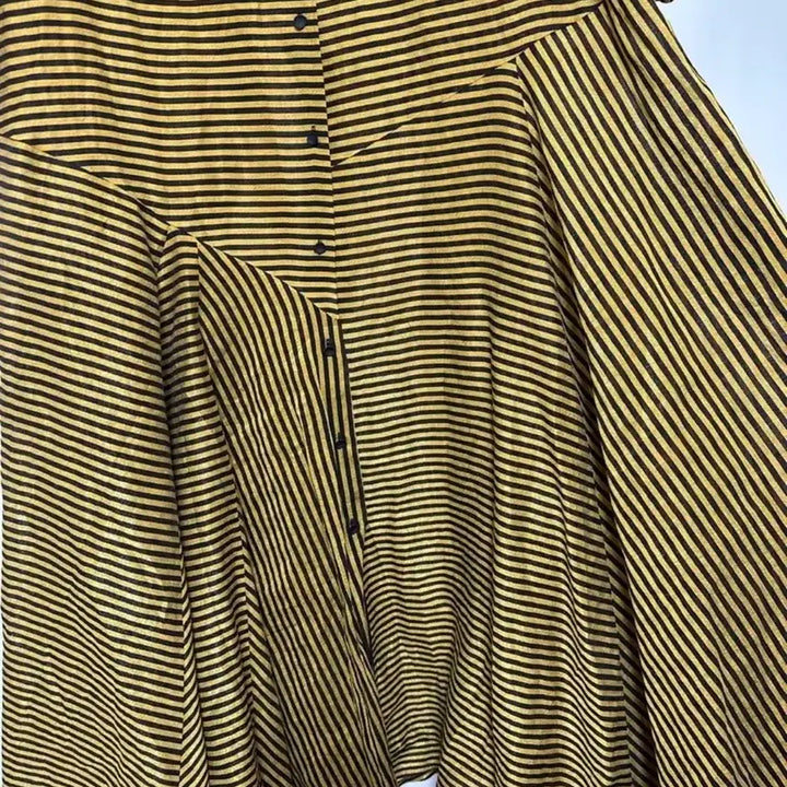 [BUNJANG] Black Striped Shirt Dress / 스트라이프 셔츠형 원피스