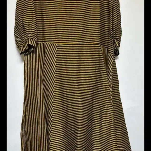 [BUNJANG] Black Striped Shirt Dress / 스트라이프 셔츠형 원피스